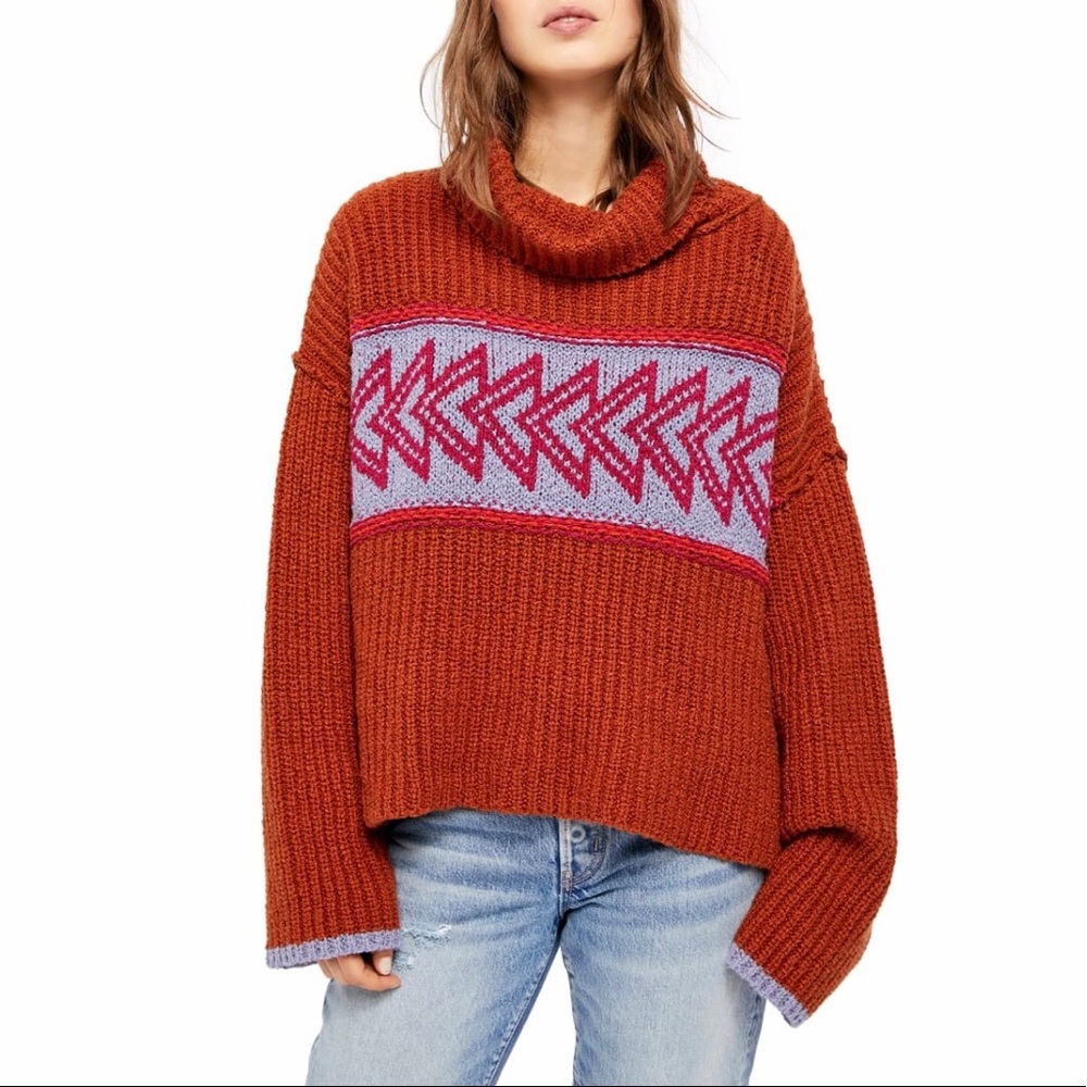 Free People Greater Than Sweater ColorBlock - Picture 2 of 14